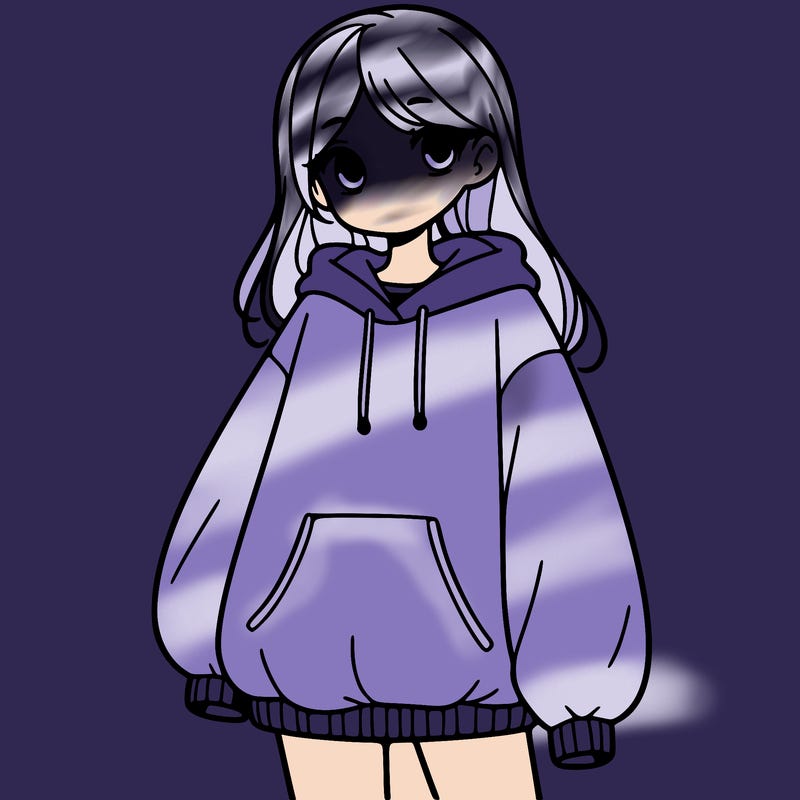 girl with big sweatshirt
