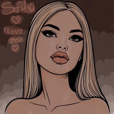 realistic woman with full lips