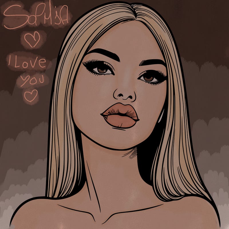 realistic woman with full lips