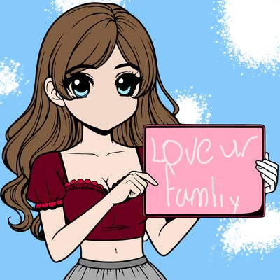 realistic pretty girl holding blank sign