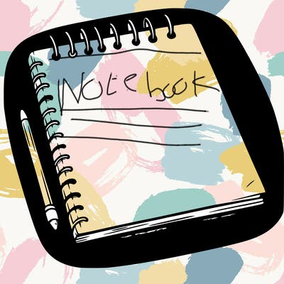 a blank sketch pad