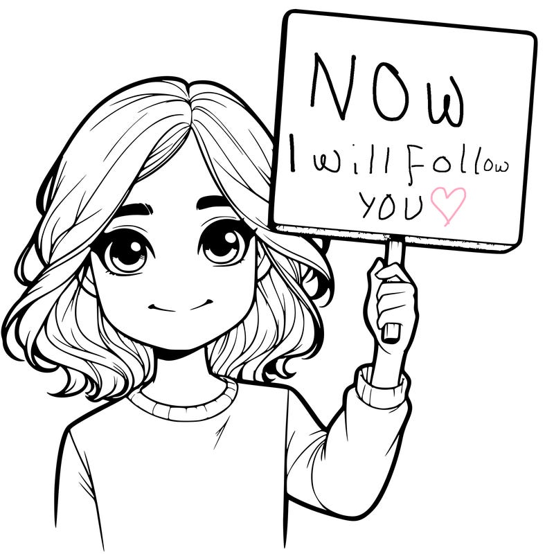 realistic girl holding up a sign