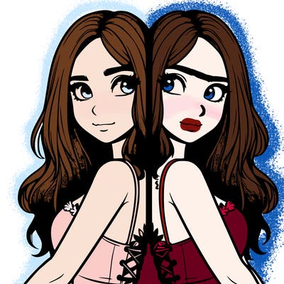 a realistic girl split