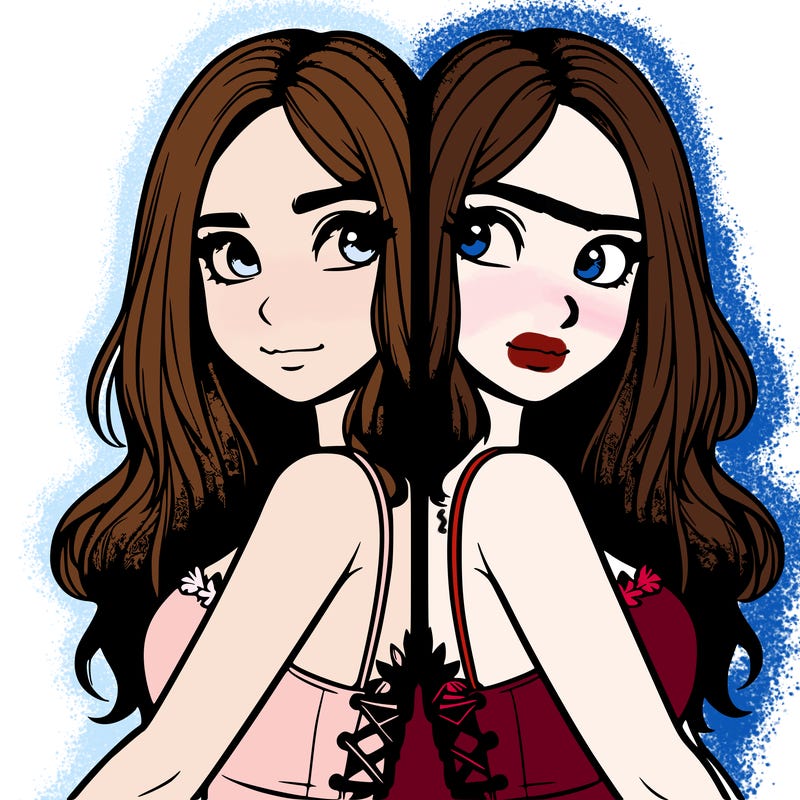 a realistic girl split