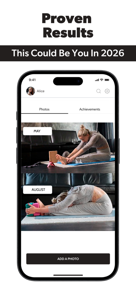 Stretching Mobility: STRETCHIT - Before and after flexibility progress photos in the STRETCHIT app
