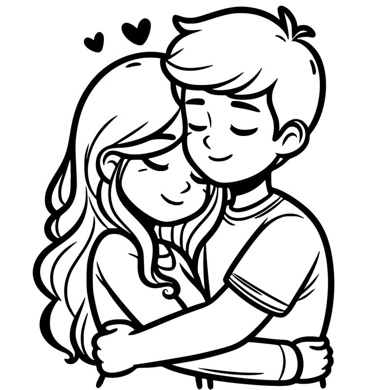 boyfriend and girlfriend hugging