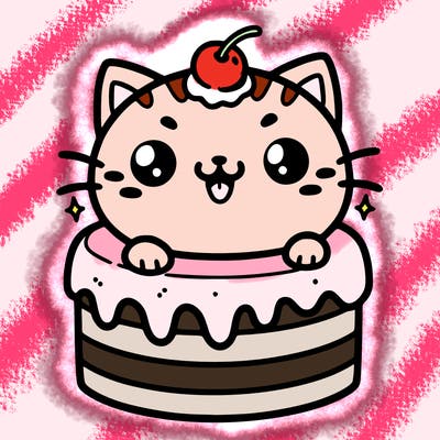 cute cat cake