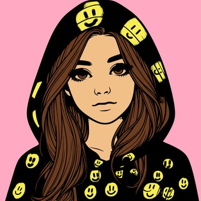 realistic girl with a hoodie