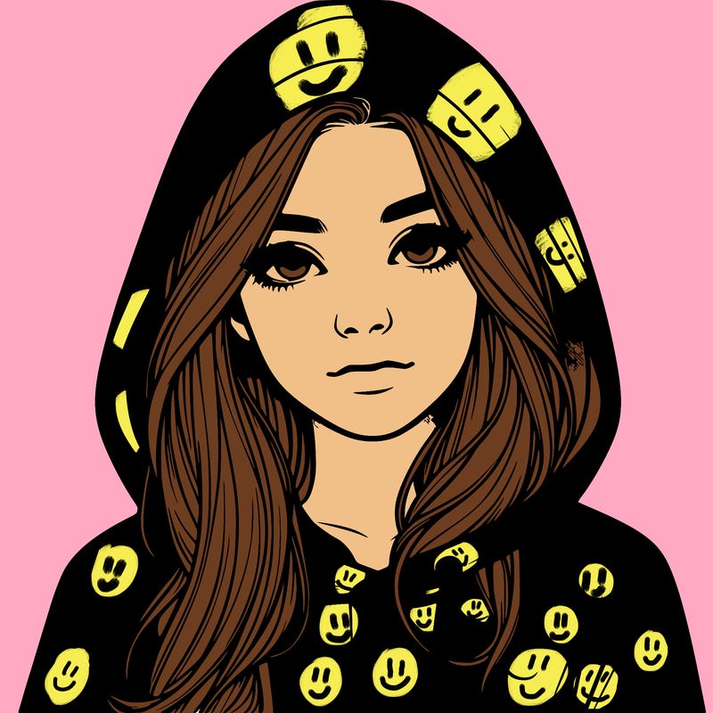 realistic girl with a hoodie