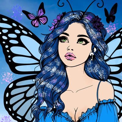 butterfly fairy realistic girl