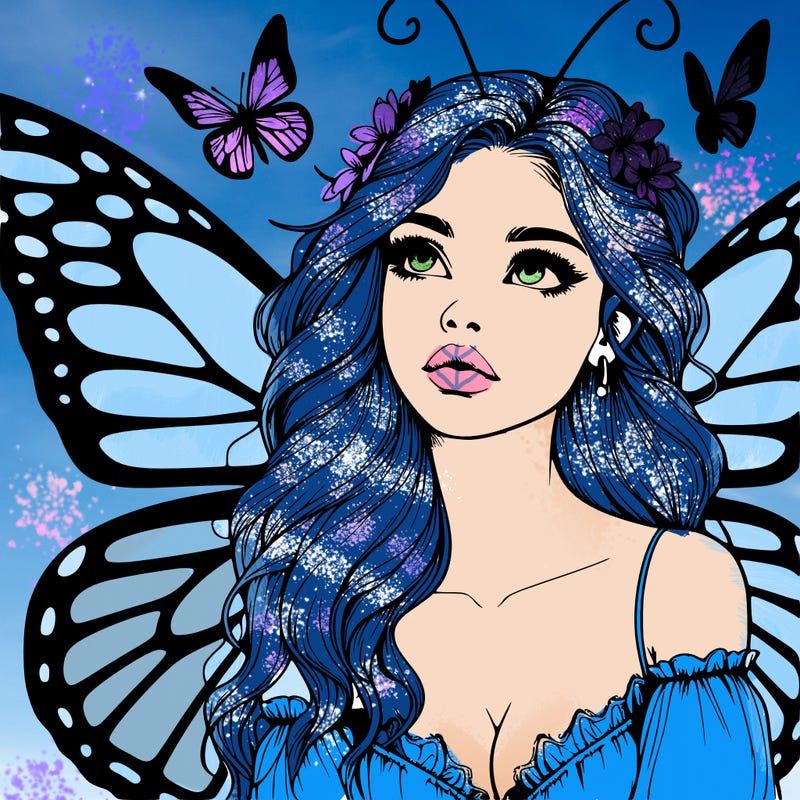 butterfly fairy realistic girl