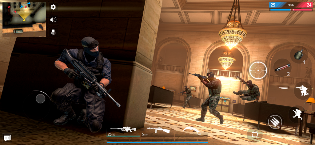 Action-packed multiplayer FPS battle scene in Modern Strike Online
