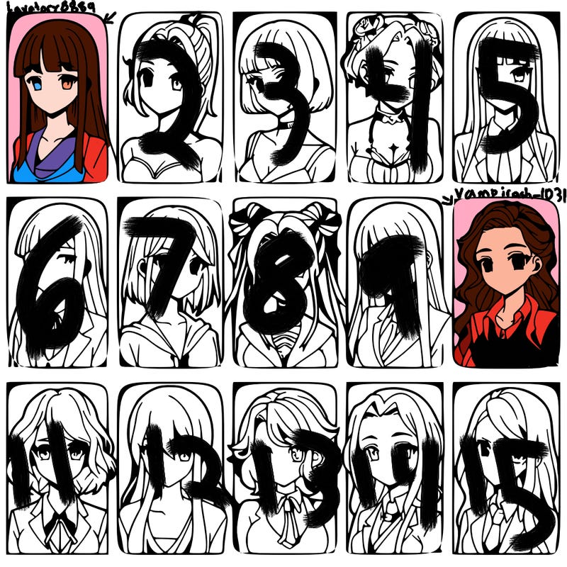 girls that look diffrent anime