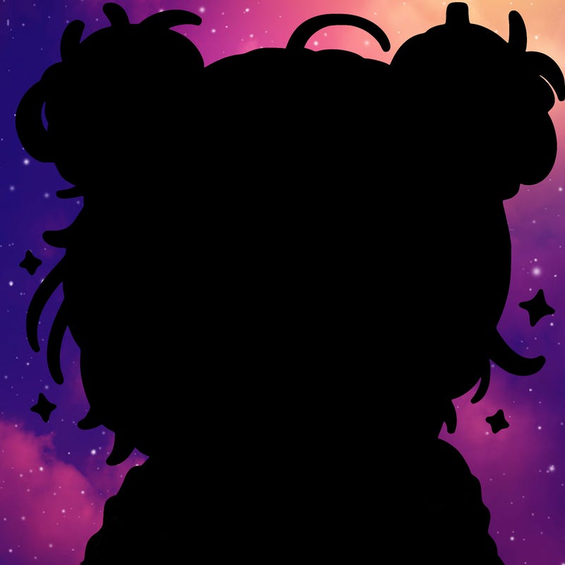 a manga girl with messy small buns