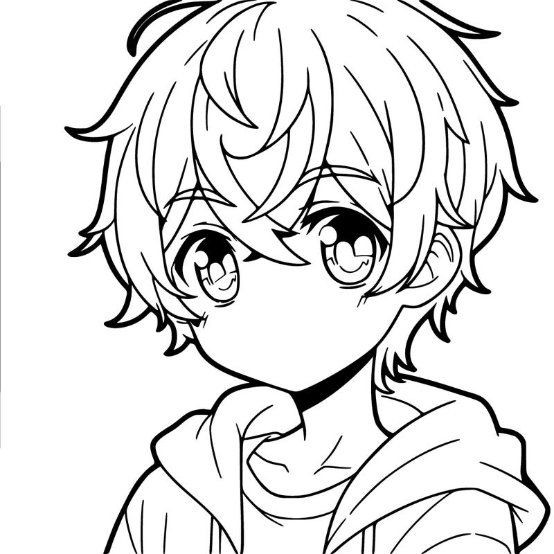 a cute anime boy