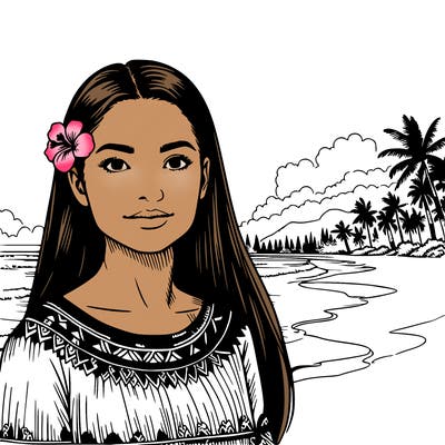 realistic girl from hawaii