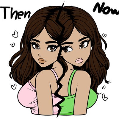 realistic girl split