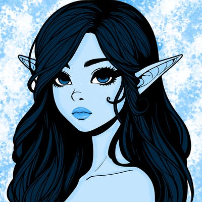 elf girl realistic dark fantasy