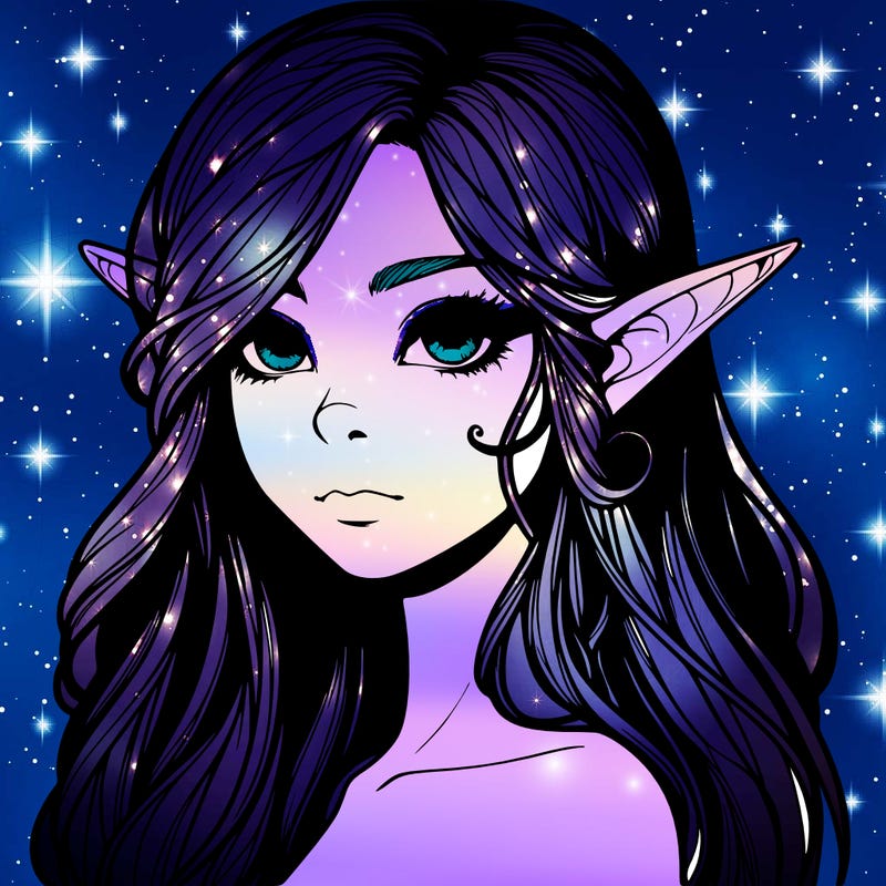 elf girl realistic dark fantasy