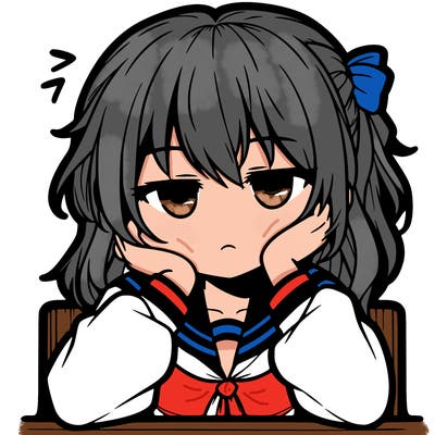 bored anime girl