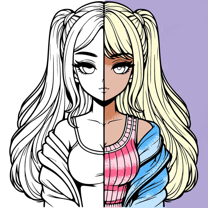 realistic girl split