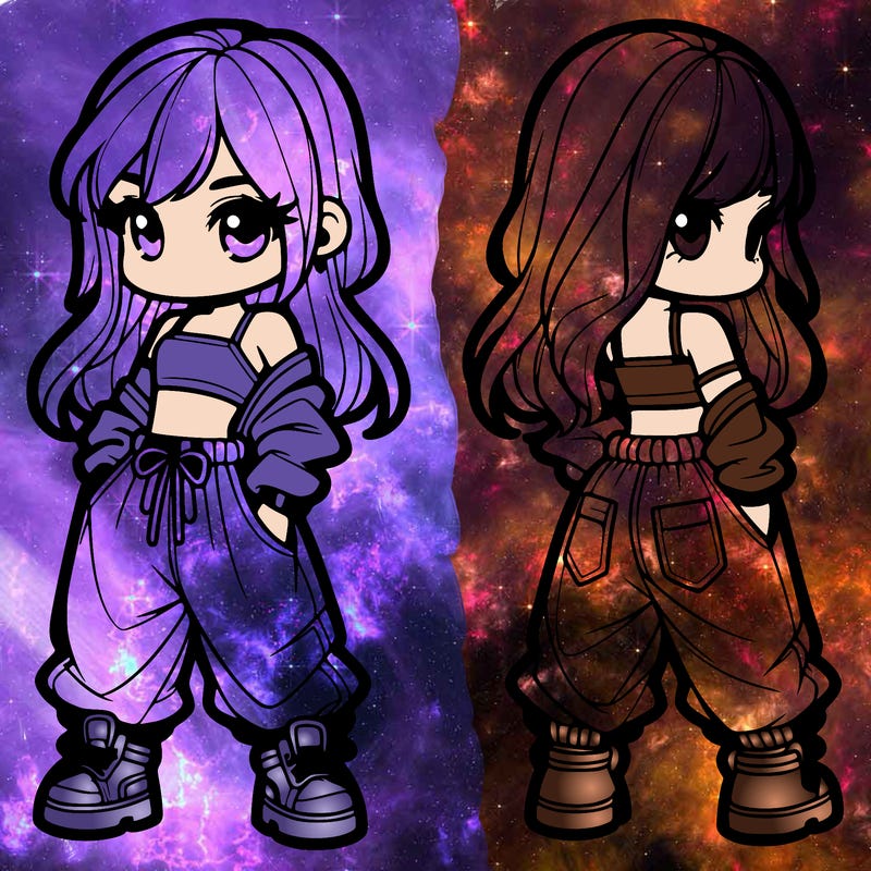 girl in crop top and baggy pants