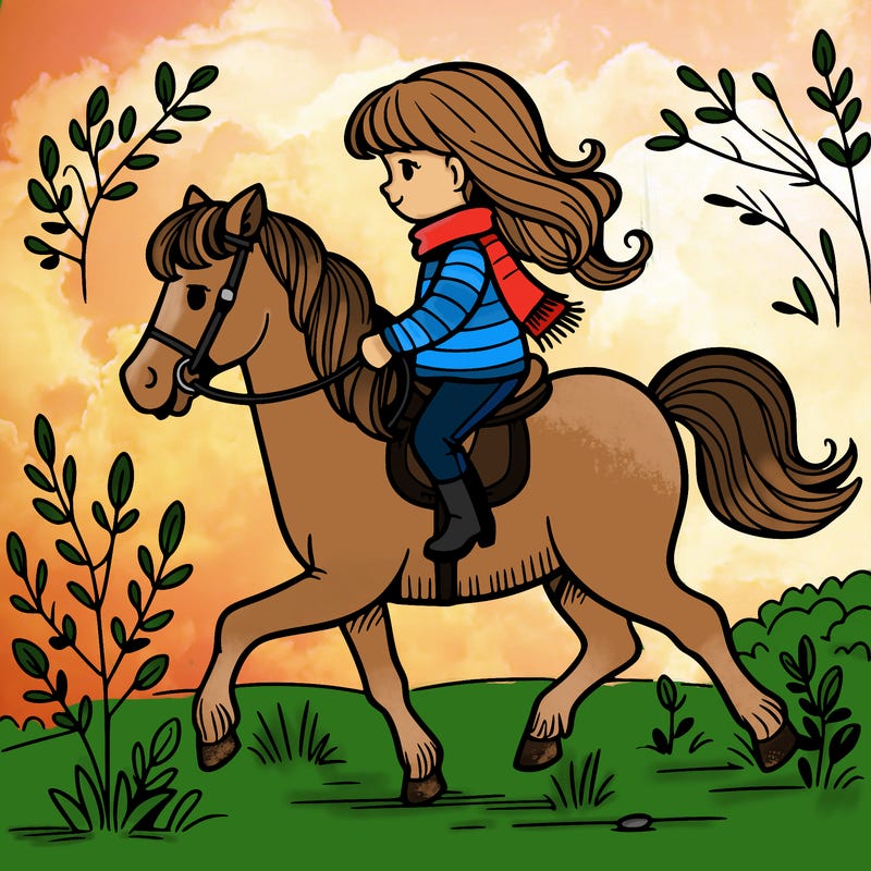 girl riding horse