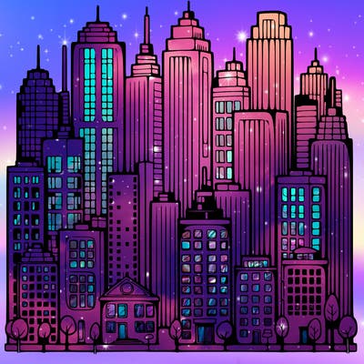 a city with skyscrapers