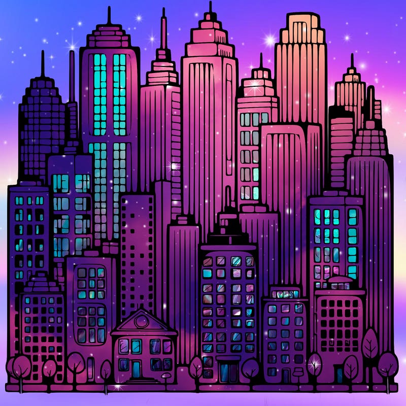 a city with skyscrapers