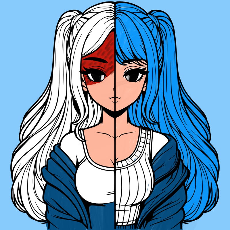 realistic girl split