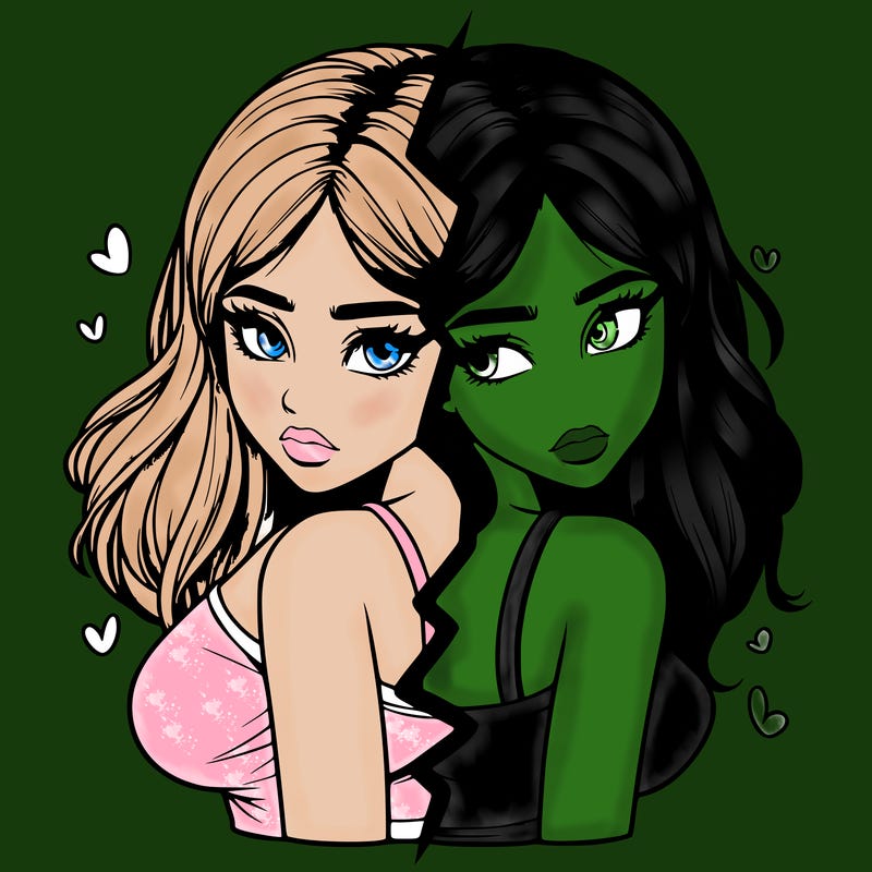 realistic girl split