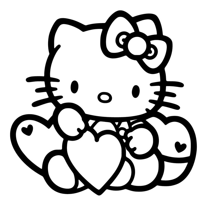 hello kitty with an heart