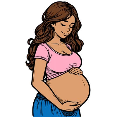 woman heavily pregnant realistic