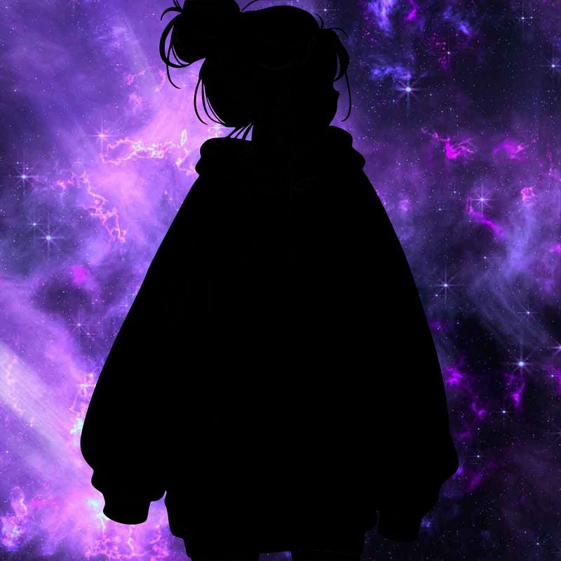 realistic girl with a oversized sweatshirt on and a bun