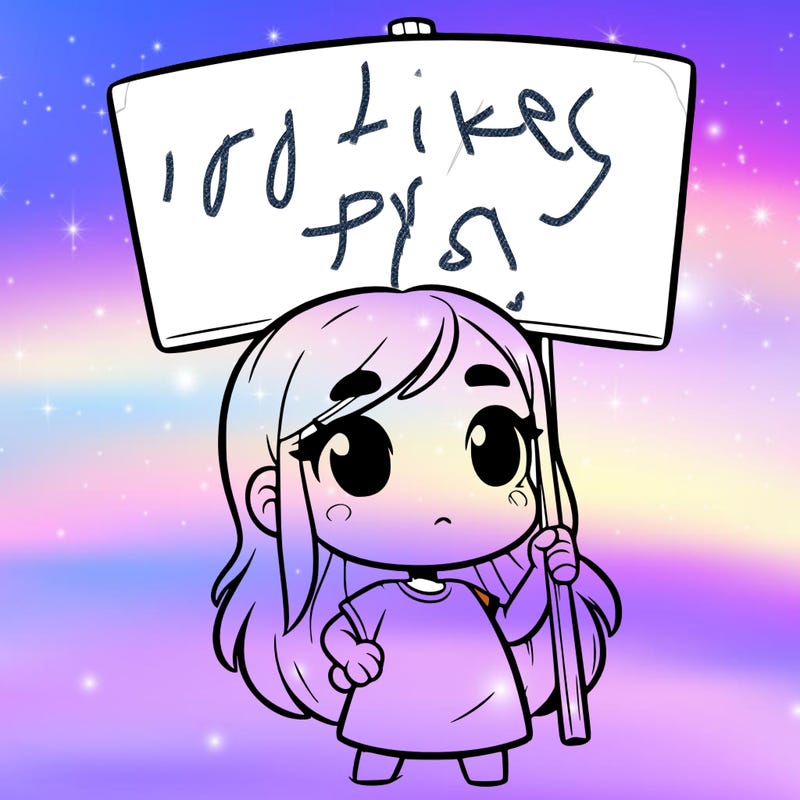 girl with blank sign