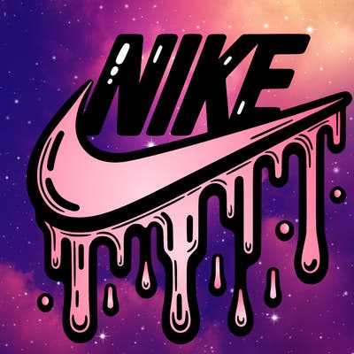 dripping nike logo