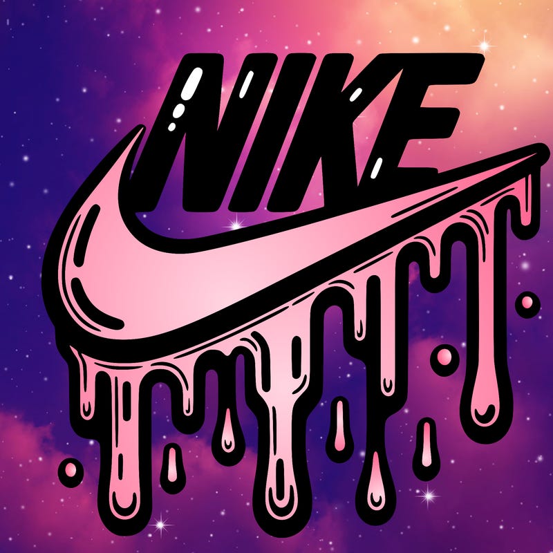 dripping nike logo