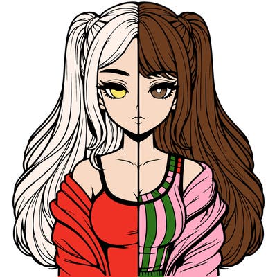 realistic girl split