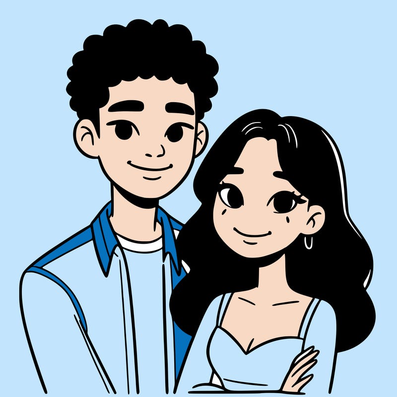 black woman and asian man couple