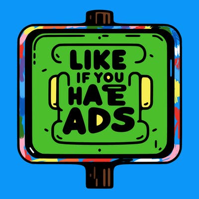 like if you hate ads  sign