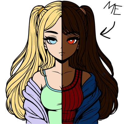 realistic girl split