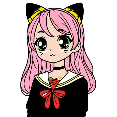 girl with cat ears