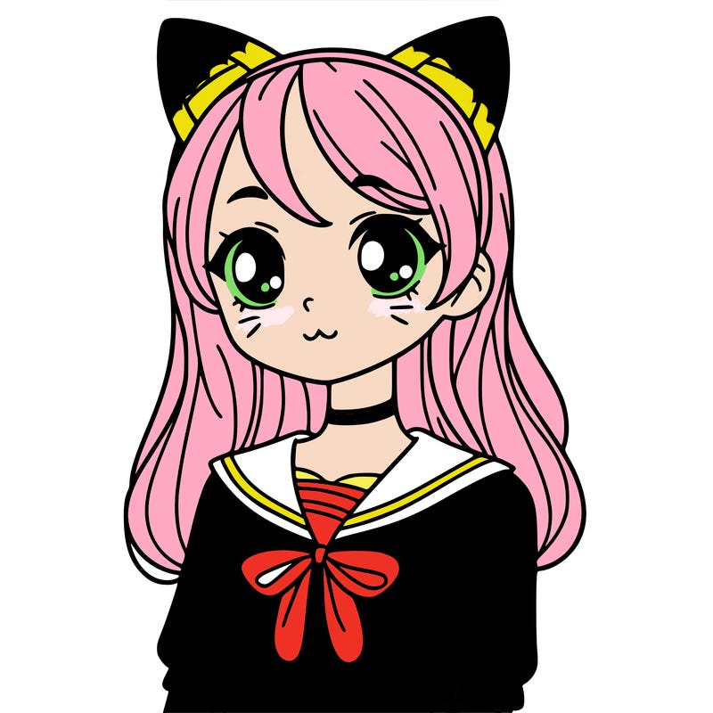 girl with cat ears