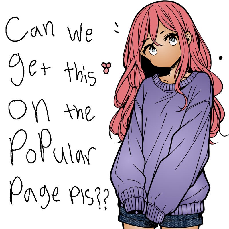 manga teen girl  in a sweater and baggy pants