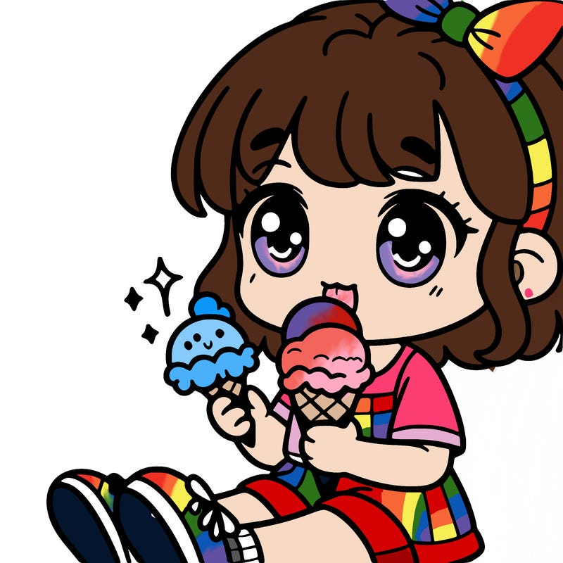 little girl holding ice cream