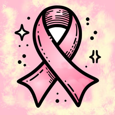 ribbon symbol of national breast cancer awareness month