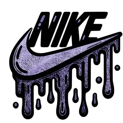dripping nike logo