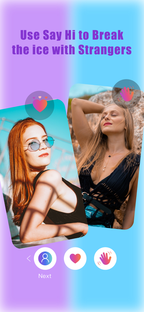 Adult Casual Dating App -Feel - Feel adult casual dating app screen featuring profile photos and a Say Hi icebreaker button