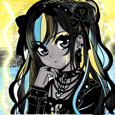 goth anime girl