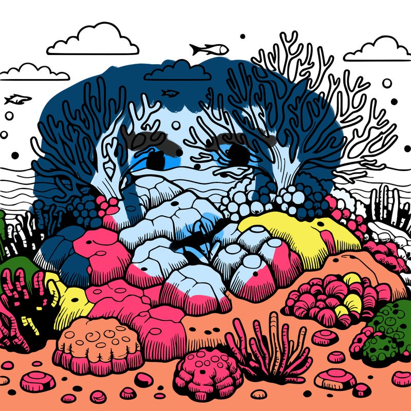 realistic coral reef